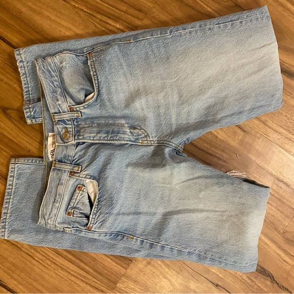 Zara The Straight Leg Full Length Blue Jeans - Picture 3 of 5